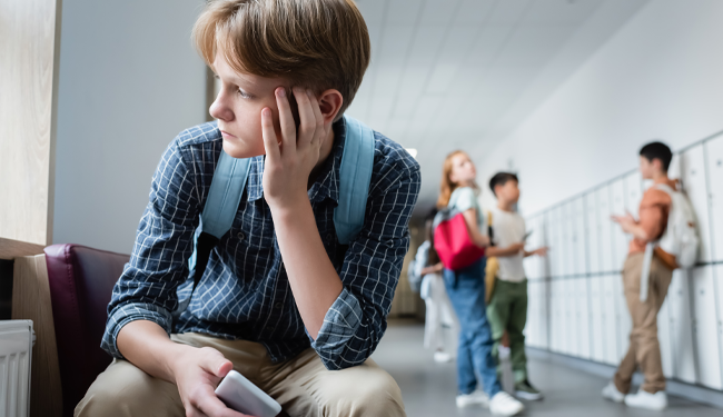 teenager in school
