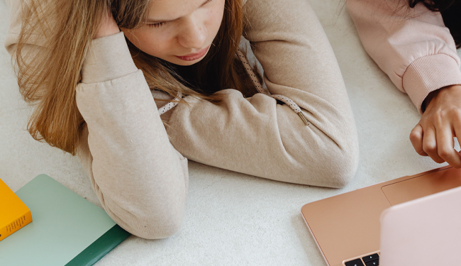 teens on a laptop