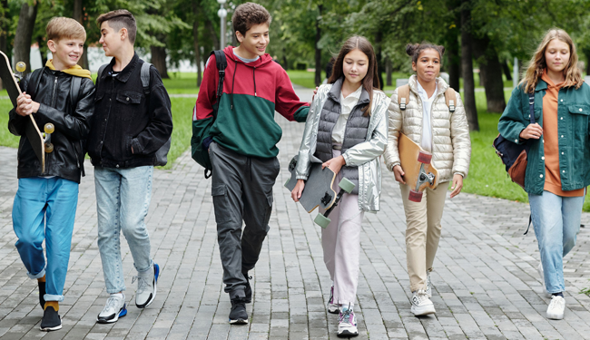 a group of your people walking together